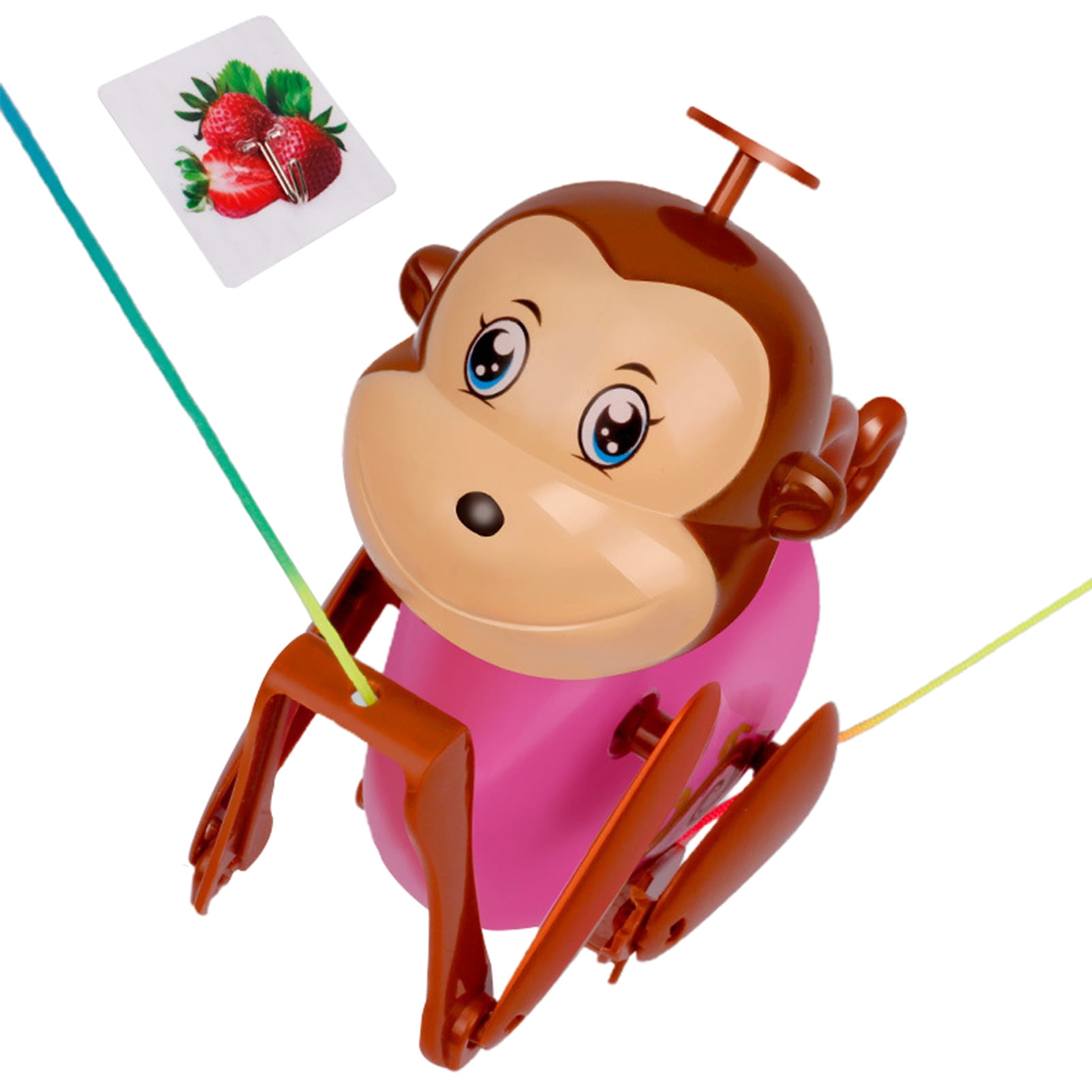 Climbing Rope Monkey Toy Mechanical Wind up Toy with Sound Effect Gift for  Kids New 