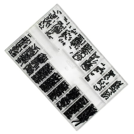 

500Pcs 18 Sizes Mini Screw Nuts Universal Stainless Steel Accessories Rust Screws Fastener Set for Computer Watch Notebook Repairing Style C