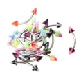 thumbnail image 2 of TISHITA 4X Cone Barbell Curved Eyebrow Rings Bars Tragus Body Piercing Jewelley, 2 of 8