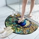 thumbnail image 1 of Uuiauoio Half Circle Bath Mat Non-Slip, Bathroom Rugs, Rubber Backing Absorbent Quick Dry Machine Washable Carpet for Bathroom Floor, Bedroom Home Decor 16" x 24", 1 of 6