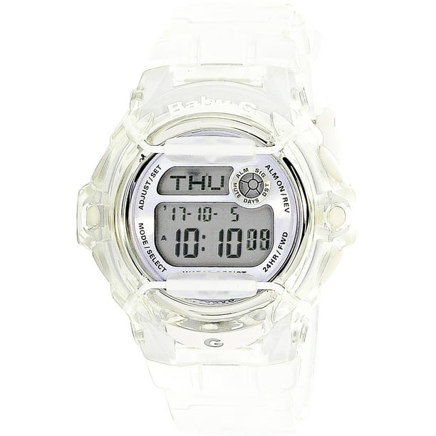 Casio Women's BG169R7E Clear Silicone Quartz Sport Watch Walmart