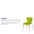 thumbnail image 5 of Emma + Oliver Contemporary Design Citrus Green Plastic Stack Chair, 5 of 13
