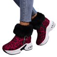 thumbnail image 3 of YOUSNH Chaussures pour Femmes Plus Bottes Courtes à la Mode Augmentant la Hauteur Intérieure Bottes pour Femmes Rouges 6.5, 3 of 8