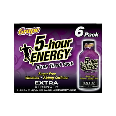 5-hour ENERGY Extra Strength Energy Shots - Grape - 6 pk