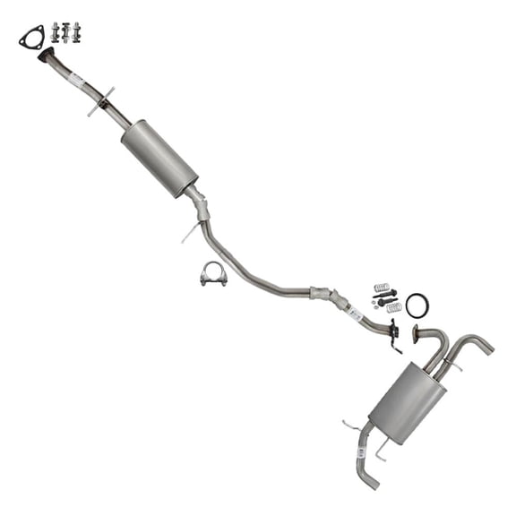 Northeastern Exhaust | Stainless Steel Muffler Assembly & Rear Muffler Exhaust System Kit Fits 2007-2012 Acura RDX 2.3L Turbocharged - Direct Fit