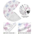 thumbnail image 2 of Coolnut 35.4" Pink Butterfly Christmas Tree Skirt, Soft Christmas Tree Mat Merry Xmas Tree Skirt Ornaments for Indoor Outdoor Farmhouse Holiday Party Decoration, 2 of 6