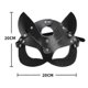 thumbnail image 2 of Cosplay Mask For Halloween Parties / Balls / Dances, Womens Sexy Half Face Leather Cat Mask(1pc-black), 2 of 3