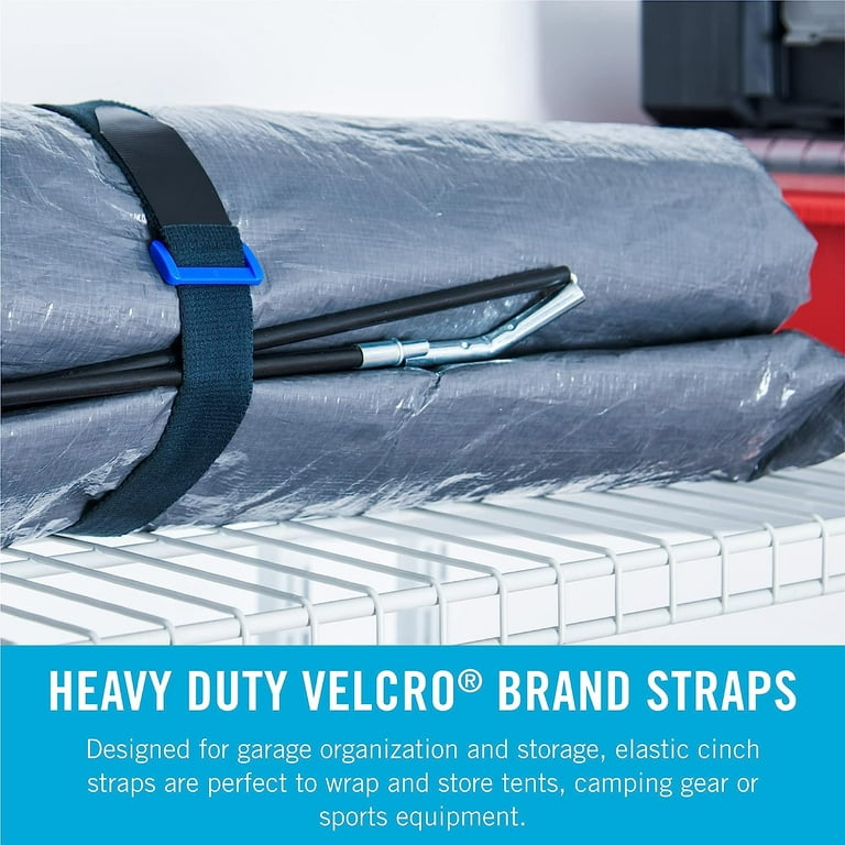 VELCRO Brand 30 Inch Elastic Straps 4 Pack, Stretchable and Adjustable for  Snug Fit, Fasten Outdoor Umbrellas, Wood, Tarps, Blankets, Poles, More