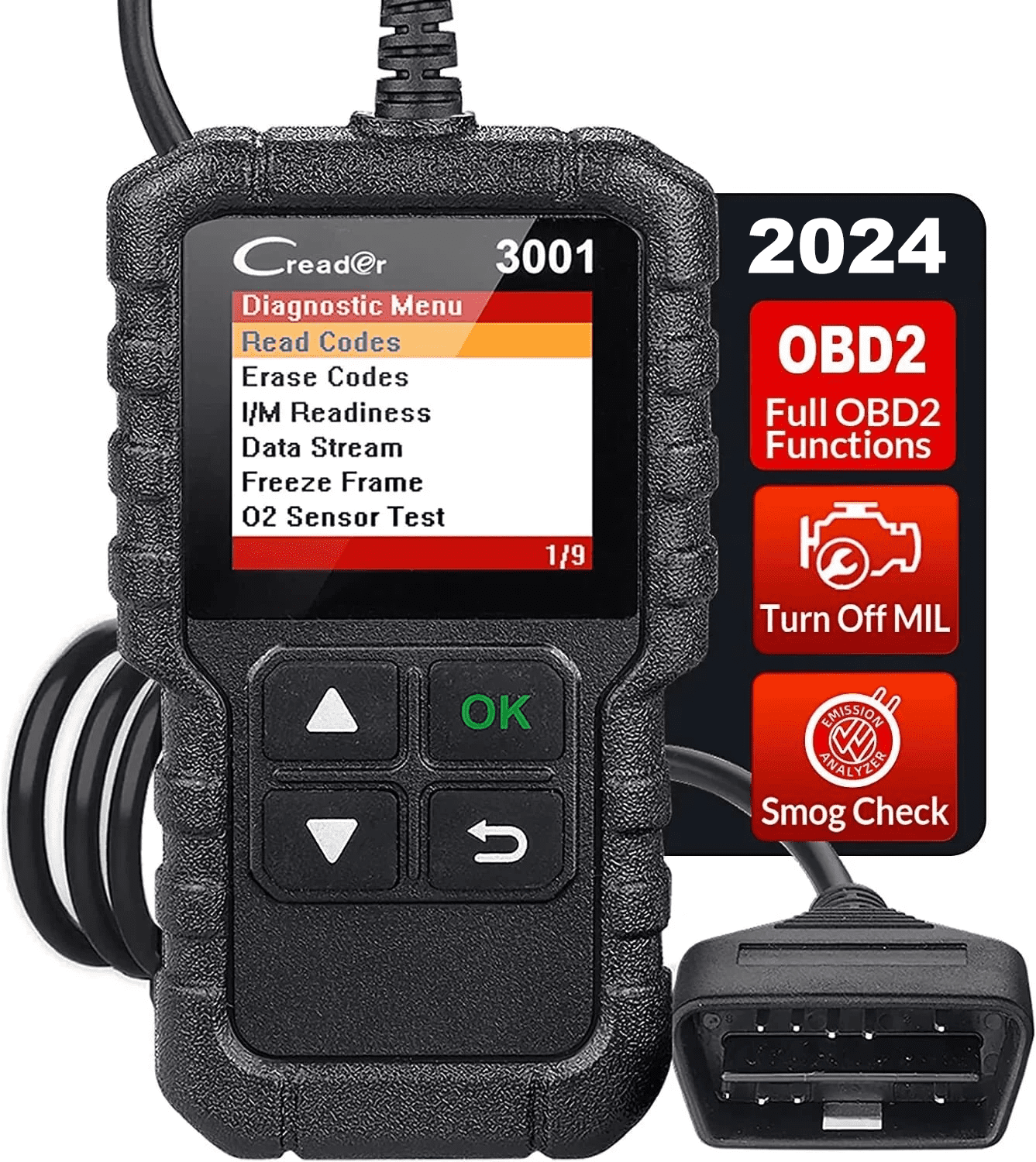 LAUNCH CR3001 Creader 3001 OBD2 Scanner Automotive Car Diagnostic Check Engine Light Systems OBD Code Readers Scan Tools