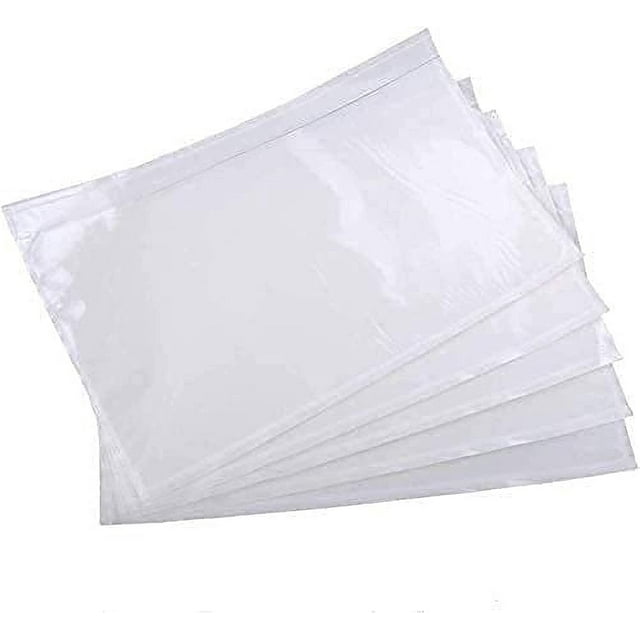 HAHDAXIA Packing List Envelopes, Clear 7.5" x 5.5" Self Adhesive Shipping Labels Envelope Pouches (100 PCS)