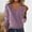 Purple, variant on Elvqul Knited Sweater for Women Sky Blue Shirts Cotton Pullover Solid Casual Long Sleeve Ladies Sweater
