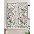 thumbnail image 5 of Pink Spring Floral Bathroom Window Curtain, Elegant Pastoral Flowers Birds Watercolor Light Filtering Coffee Kitchen Curtains, Bedroom Living Room Curtains 2 Panel 84"x63", 5 of 6