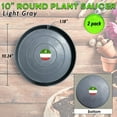 thumbnail image 2 of Little Bear Peak Round Composite Plant Saucer/Tray (2-Pack) | 60% Recycled Plastics & 40% Stone/Wood Powder | Heavy-Duty Water Catcher | Indoor & Outdoor use | Recycle at End of Life | Water Flowers, 2 of 4