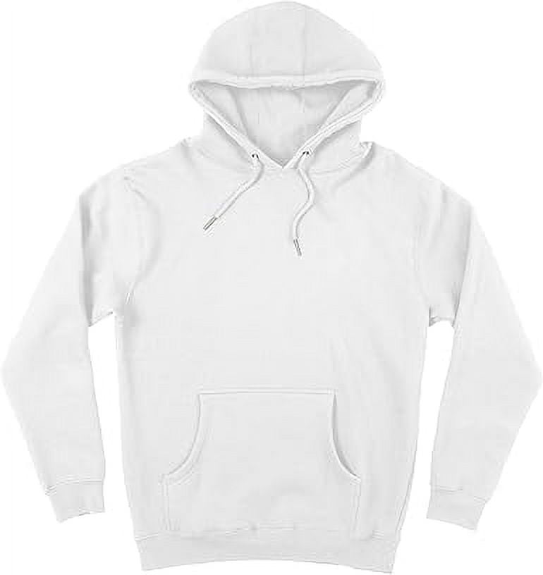 Elegant Comfort Men's Fleece Hoodies, Moisture Wicking & Breathable, Pullover Hooded Sweatshirt, X-Large, White