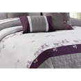 thumbnail image 2 of Comforter Set 7PC Queen Adina Plum, 2 of 3