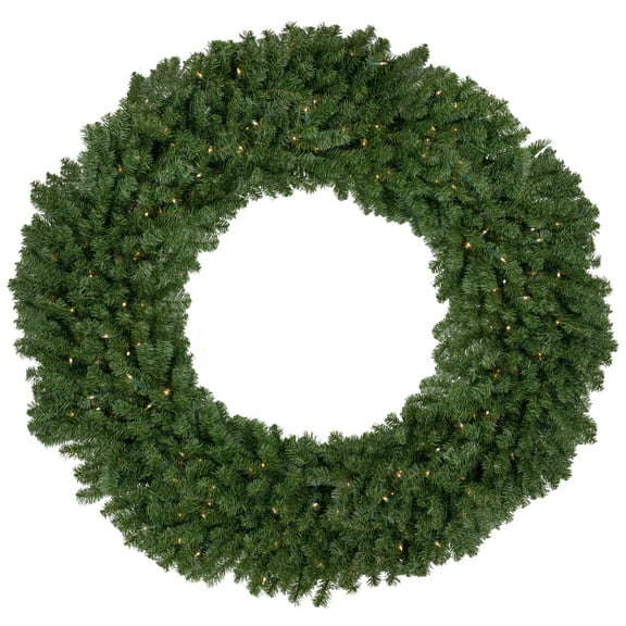 Northlight 60" Prelit Commercial Canadian Pine Artificial Christmas Wreath - Clear Lights
