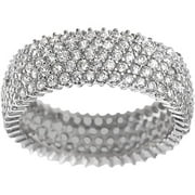White CZ Sterling Silver Eternity Ring