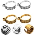 thumbnail image 3 of 4pcs Braided Ring Vintage Accessories Retro Decor Crocheting Yarn Crochet Loop Ring Metal Circle, 3 of 5
