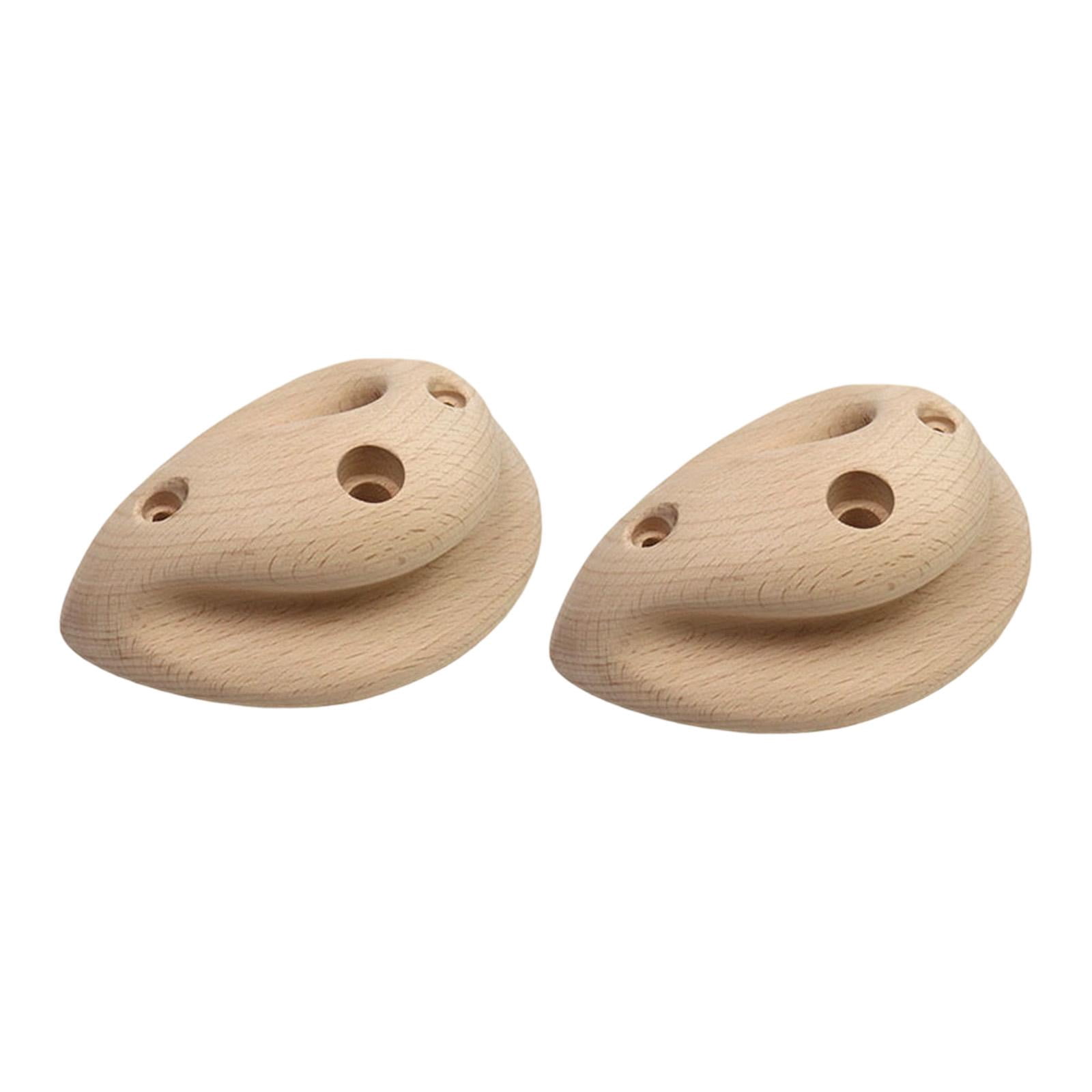 Wswqop 2 Pieces Rock Climbing Holds Climbing Wall Grips Upper Body Workouts Fingerboard