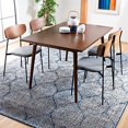 thumbnail image 5 of Safavieh Madison Collection MAD604G Glam Ogee Trellis Distressed Area Rug, 5'3" x 5'3" Square, Navy / Silver, 5 of 5