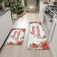 Merry Christmas Anti Fatigue Kitchen Mat 2PCS,Cushioned NonSkid