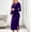 Purple, variant on pstuiky Maternity Dress Summer Casual Solid Color Drop Shoulder Mid-Length Dress Leisure Slim Fit Long Sleeve Dresses Women's Pregnancy Dresses
