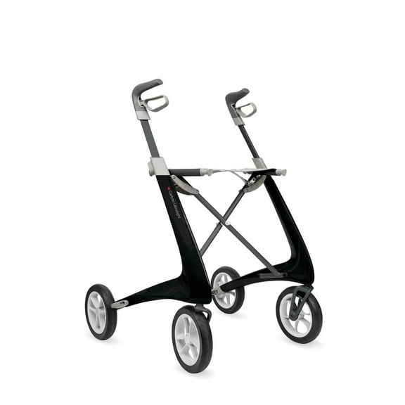 byACRE Carbon Ultralight Regular Rollator, 16.5In Seat Width, Black Frame, 285-lb Capacity, Carbon Fiber