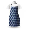 thumbnail image 3 of Turtle Apron, Abstract Design Creative Caretta Caretta Designs and Tiny Bubbles, Unisex Kitchen Bib with Adjustable Neck for Cooking Gardening, Adult Size, Night Blue and Ivory, by Ambesonne, 3 of 4