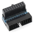 thumbnail image 4 of Adaptador De Placa Base Adaptador de extensión USB 3.0 de 20 pines macho a hembra para placa base (hacia abajo) Likrtyny  Para estrenar, 4 of 5