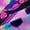 Black Purple Blue, variant on Castle Fairy Gradient Gamer Black Out Curtains,Soccer Curtains Pack of 2 (42x63 Each)