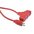 thumbnail image 3 of Coleman Cable 14/3-Wire Gauge Multi-Outlet Vinyl Extension Cord, Red, 25-Ft, 3 of 3