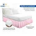 thumbnail image 2 of HNB Store Ruffled Bed Skirt Easy Fit 10" in Drop | Microfiber | Queen Size Bedskirt | Pink, 2 of 7