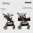 thumbnail image 3 of Carriola Sistema De Viaje Welly Convertible A Bambineto Gris, 3 of 5