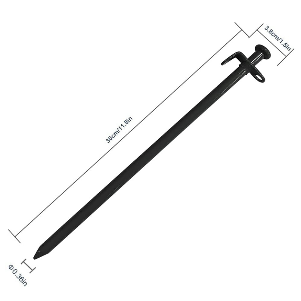 10Pcs Pack Multiuse Heavy Duty Steel Tent Stakes Tarp Pegs Camping Stakes Ice Pegs for Outdoor Camping Canopy