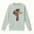 thumbnail image 3 of Uootdi Easter Christian Jesus Faith Sweatshirt for Women Jesus Cross Printed Pullover Crew Neck Comfy Loose Long Sleeve Shirts Gift, 3 of 5
