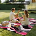 thumbnail image 4 of Outdoor Rug 3x5 ft Pink Black Grey Lines Waterproof Outdoor Patio Rug Mat Non Slip Outside Area Rugs Carpet for RV,Camping,Porch,Deck,Pool,Balconybackyard,Modern Abstract Stripes, 4 of 9