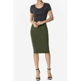 thumbnail image 5 of Womens Elegant Ruched Knee Length Slim Fit Business Skirt, 5 of 6
