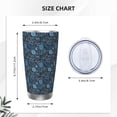 thumbnail image 4 of KLL Winter Blue Forest Deer Print 40oz Stainless Steel Insulated Car Cup with Spillproof Lid - Keep Your Drink Hot or Cold on the Go-Straw Two-piece Set, 4 of 8