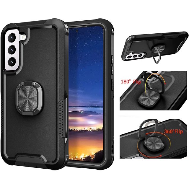 Étui Hybride Robuste en TPU Armor Compatible Samsung Galaxy S23/s23 Plus/s23 Ultra avec Support Anneau