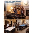 thumbnail image 4 of 7-Foot 3-in-1 Multi-Game Table, Air Hockey Billiards Table Tennis Combo with High-Performance Airflow, Flip Top & Full Accessories for Game Room, 4 of 7
