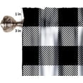 thumbnail image 6 of Sunflower Valance Curtain Sunflower on Farm Buffalo Check Plaid Black and White Rod Pocket Valance Window Treatments 1 Panel Short Curtains for Kitchen Farmhouse Bathroom 54 x 18 in, 6 of 6