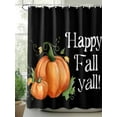 thumbnail image 2 of Fsddascl Orange Fall Shower Curtain Set - 48" x 72" Washable Bathtub Curtain with 12 Hooks, Thanksgiving Pumpkins Classic Balck Waterproof Fabric Stall Shower Curtains for Bathroom/Bathtub Décor, 2 of 6