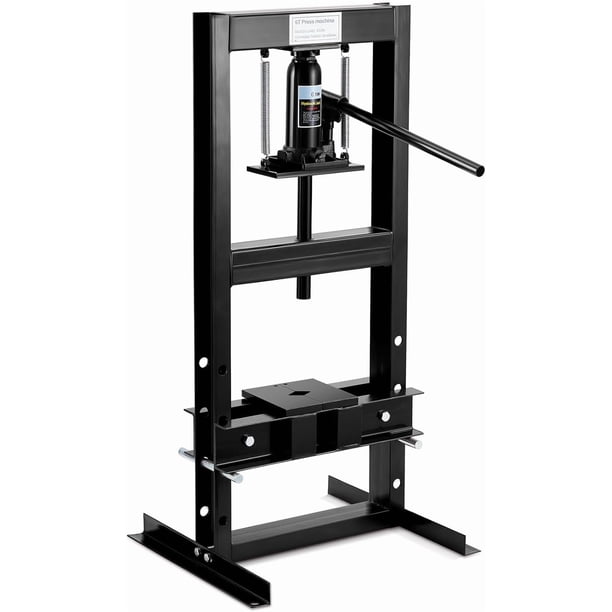 QinaQin Prensa hidráulica de piso tipo H de 6 toneladas, con mesa ajustable y placas de presión para reparación automotriz o formado de metal