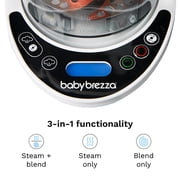 Baby Brezza Best Baby Puree Maker One Step Food Steamer Blender Auto Shut off Dishwasher Safe Cooker for Infants Toddlers with 3 Pouches & Funnels
