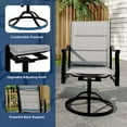 thumbnail image 4 of Patio Swivel Dining Chairs Textilene High Back Set of 2, All Weather Patio Chair with Padded Textilene, Outdoor Swivel Rocker Chair for Lawn, 4 of 7