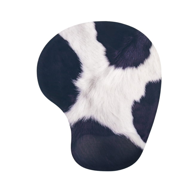 Nvzi Reposamuñecas con almohadilla para mouse, cómodo reposamuñecas con almohadilla para mouse, alivia el dolor de muñeca con almohadilla de gel para mouse, base de goma antideslizante (pelo de vaca)