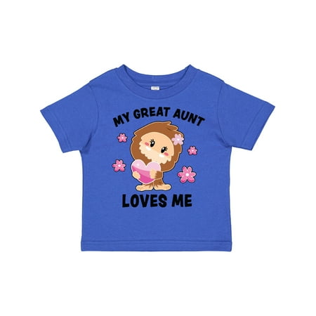 

Inktastic My Great Aunt Loves Me with Bigfoot Gift Toddler Toddler Girl T-Shirt