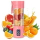 thumbnail image 1 of Licuadora portátil recargable por USB Lisbinx | Batidora individual de 380 ml con 6 cuchillas de acero inoxidable | Exprimidor de mano para batidos, frutas y viajes | Incluye cable USB, 1 of 7
