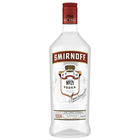 Smirnoff No. 21 80 Proof Vodka, 1.75 L (Plastic)