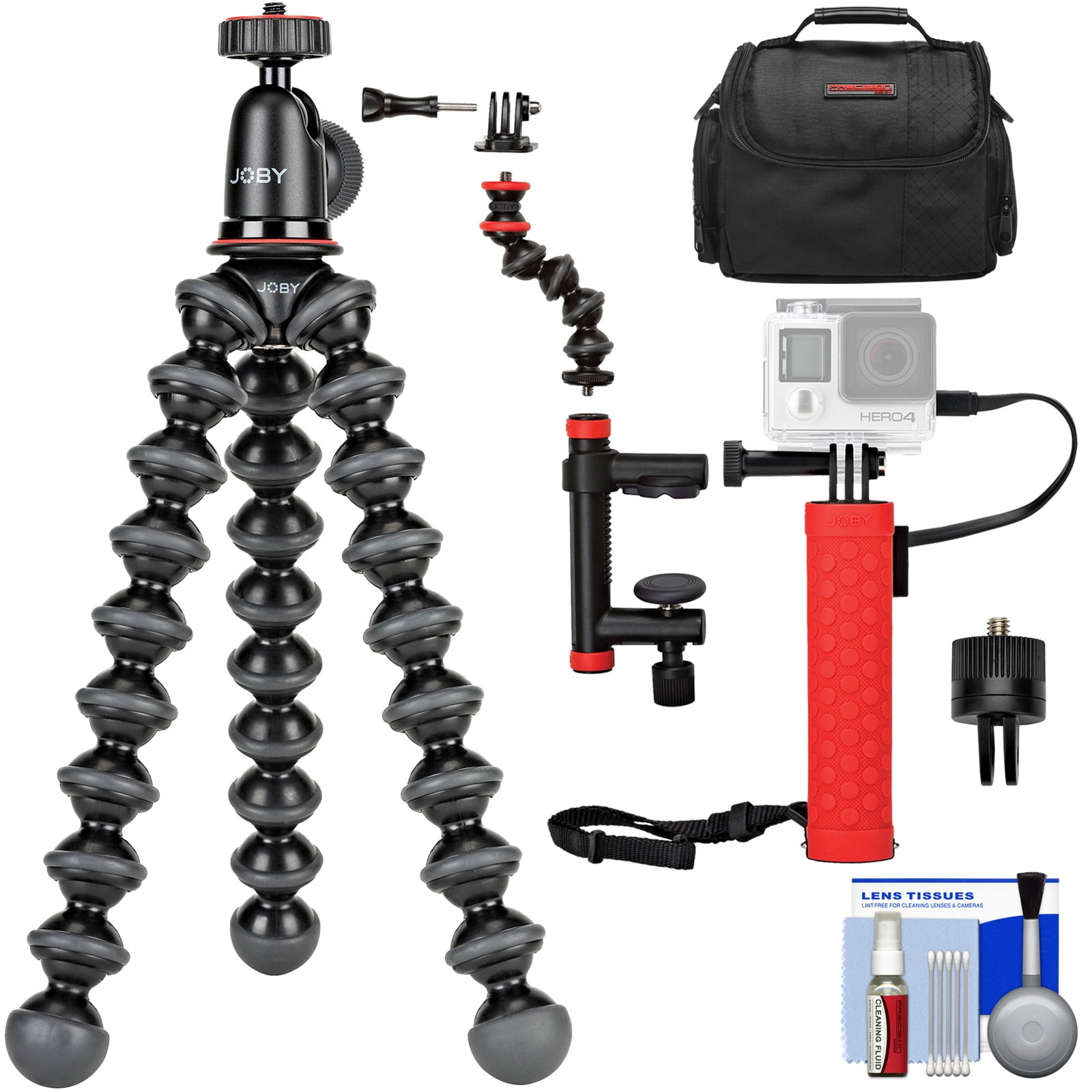 Joby GorillaPod 1K Flexible Tripod with Ball Head Kit + Battery Hand